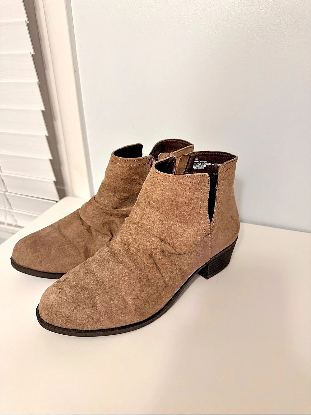 Lane Bryant Brown Suede-Look Ankle Boots
